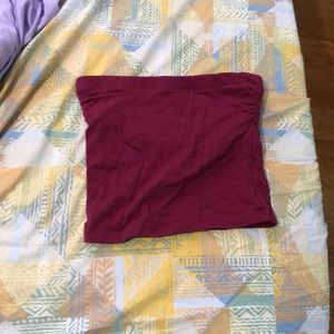 Cranberry Red Bandeau Top/Tube Top
